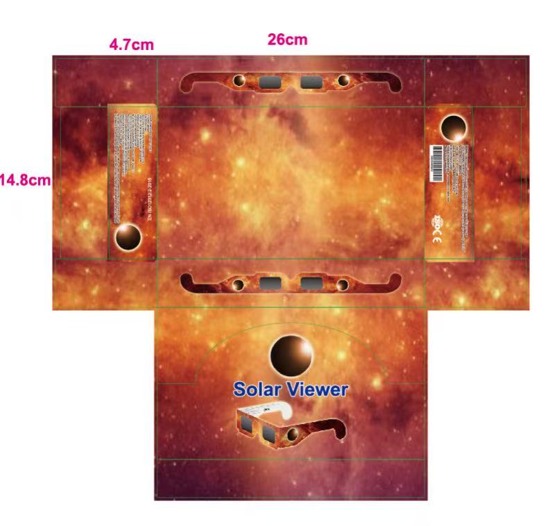 Solar eclipse glasses self-seal packaging